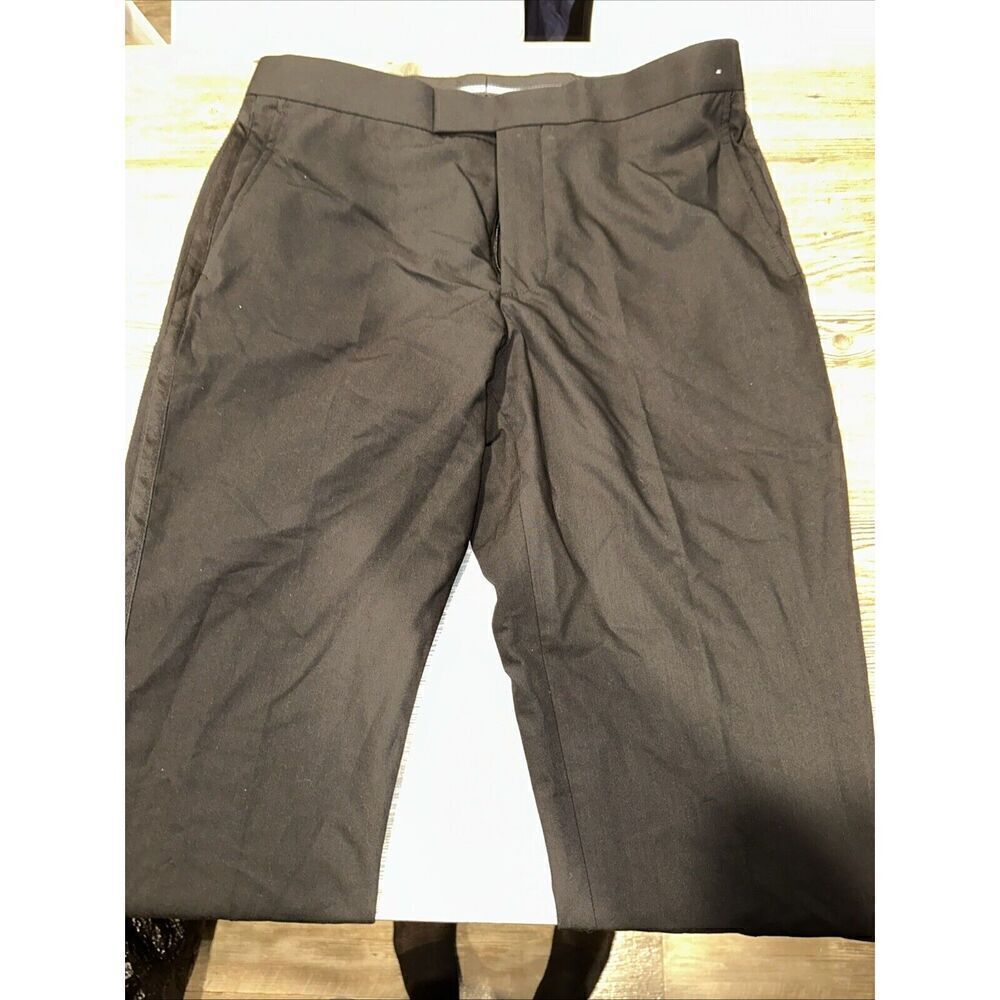 Nordstorm Rack Black Men Size 34W Polyester Blend Dress Pants. Raw Inseam. 14